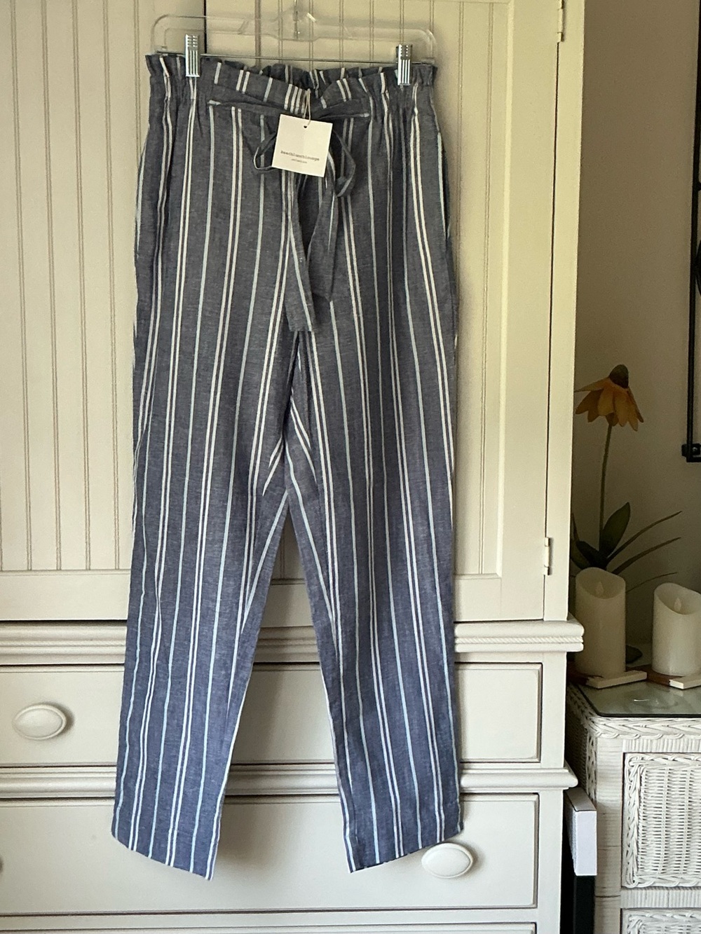 NWT Washable Striped Pull On Summer Pants ☀️